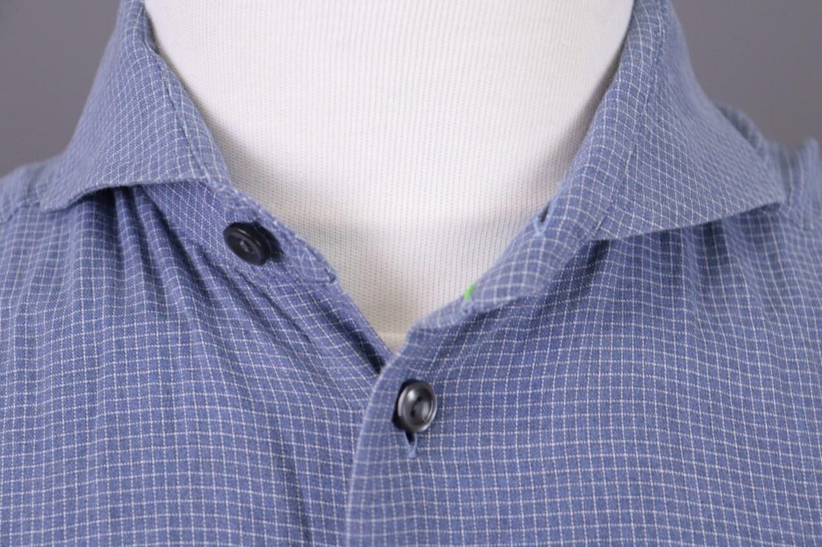 Eton Eton Slim Blue Chelsea Check Shirt Size 40 / 15 3/4 Size US M / EU 48-50 / 2 - 2 Thumbnail