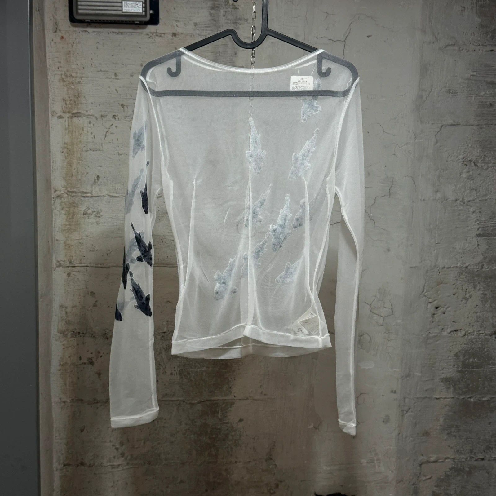 Yohji Yamamoto S/S 2003 Yohji Yamamoto koi fish sheer long sleeve top Size M / US 6-8 / IT 42-44 - 2 Thumbnail