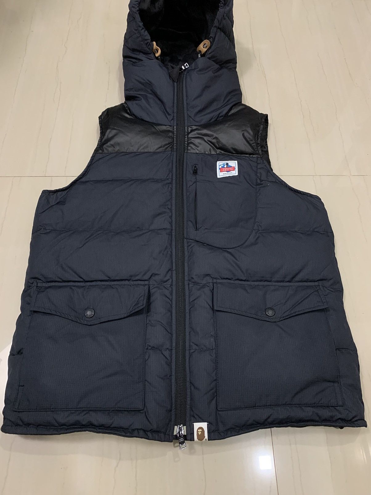 Bape BAPE JACQUARD ABC PRINT INTERIOR - DOWN FEATHER HOODED VEST Size US M / EU 48-50 / 2 - 5 Thumbnail