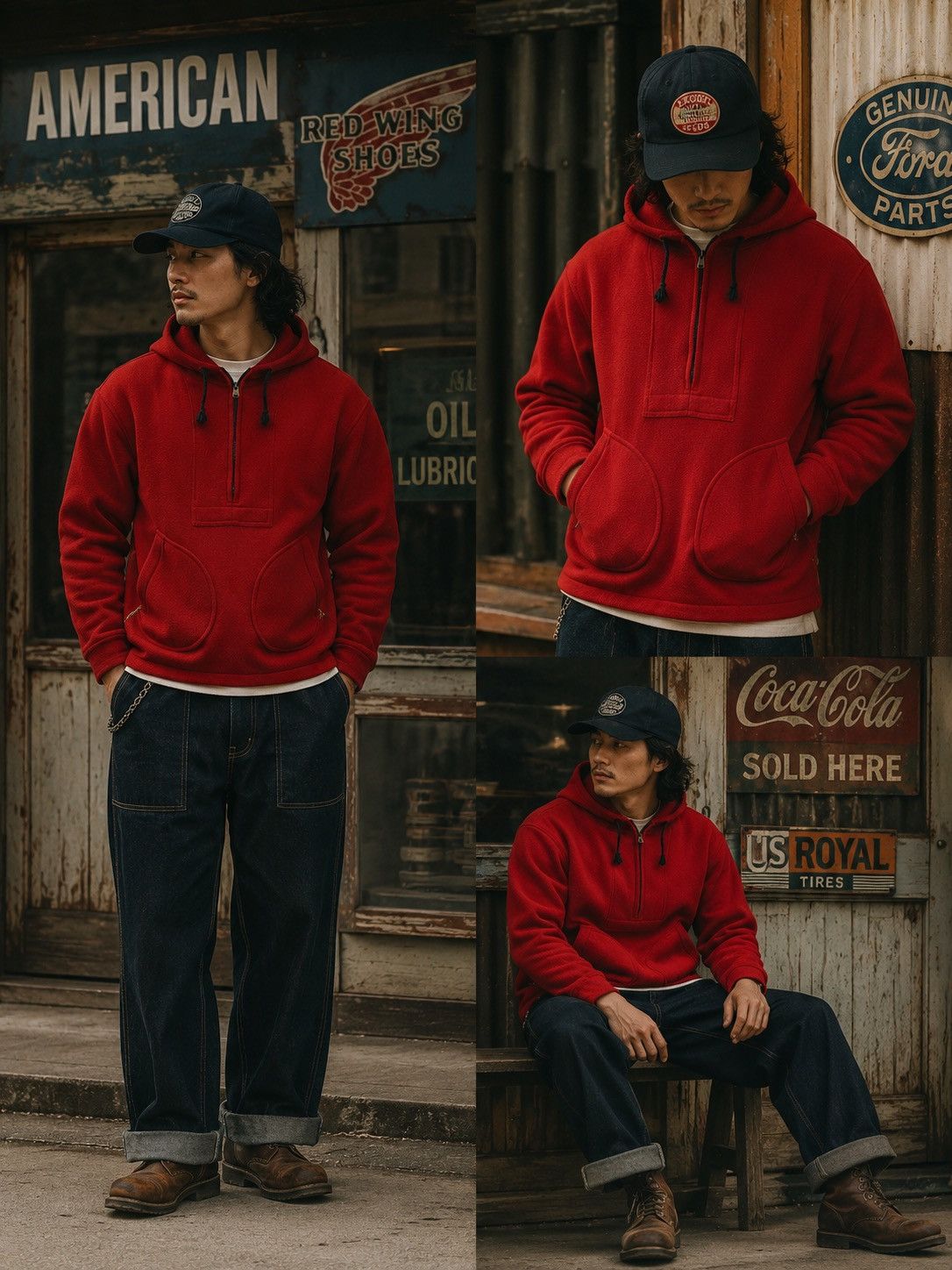 Warehouse Warehouse Pullover Wool Melton Jacket Side Zipper Talon USA Size US S / EU 44-46 / 1 - 1 Thumbnail