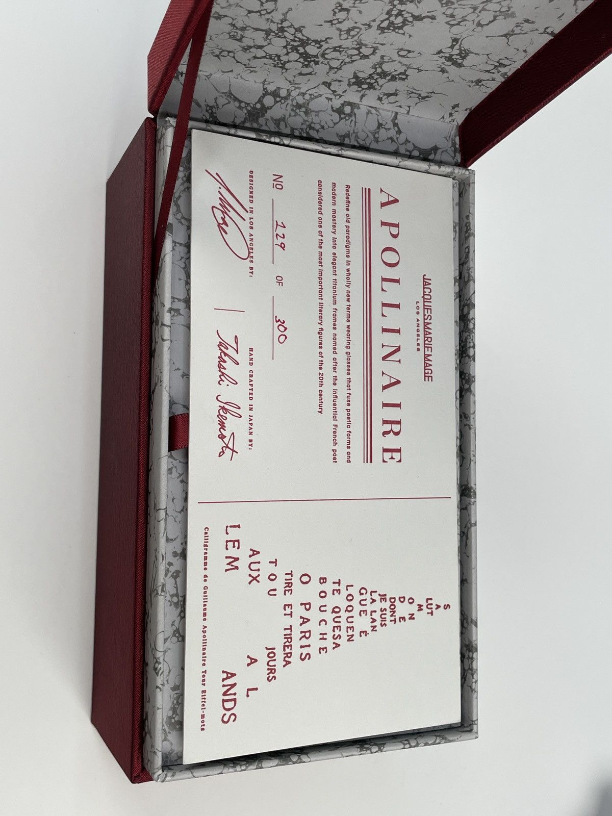 Jacques Marie Mage Jacques Marie Mage Apollinaire 2 LIM Edition 129/300 Lush Size ONE SIZE - 20 Thumbnail