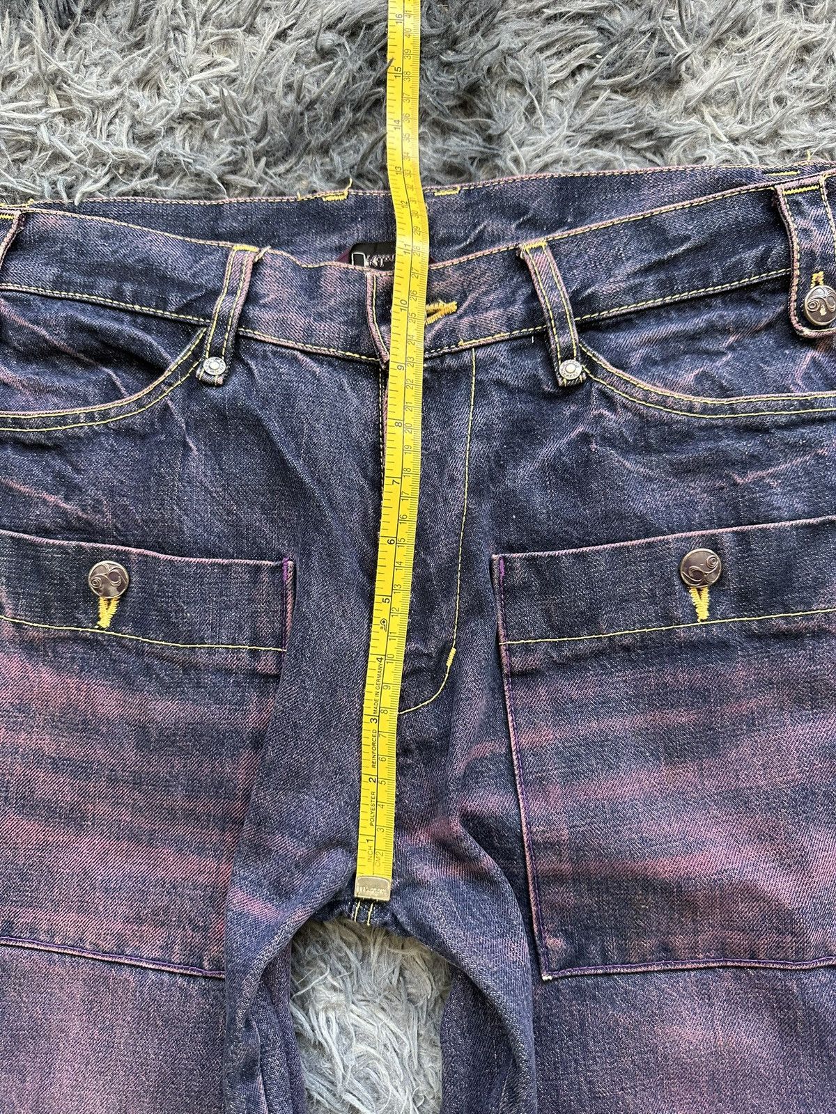 Designer × Japanese Brand Y2k KELEN Japan purple dyed denim Size US 36 / EU 52 - 9 Thumbnail