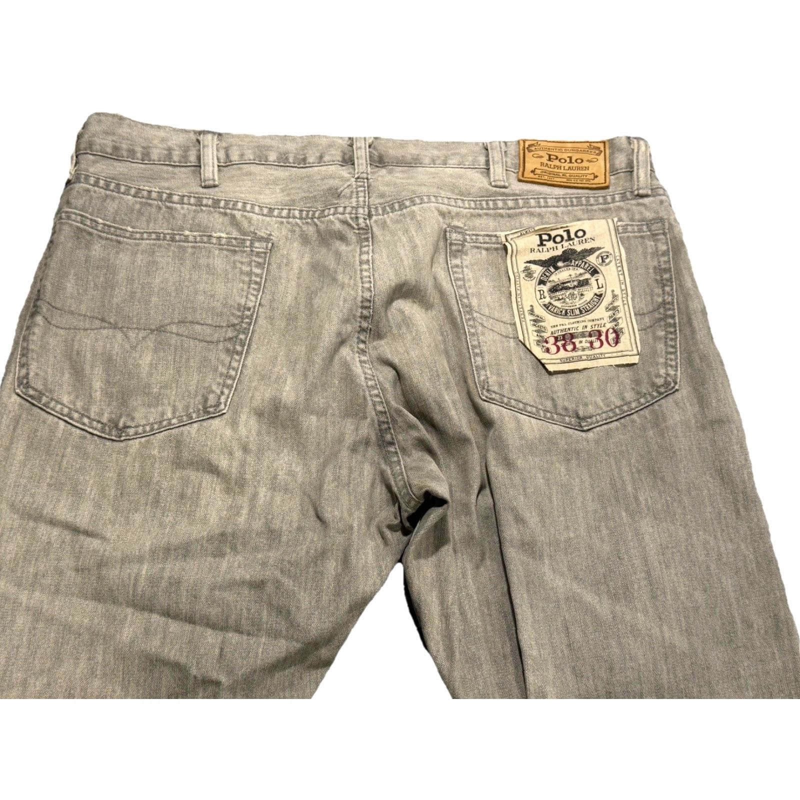 Polo Ralph Lauren VINTAGE Polo Ralph Lauren Men’s Slim Straight Jeans Size 38x30.5 Gray Wash Denim Mens Size US M / EU 48-50 / 2 - 5 Thumbnail
