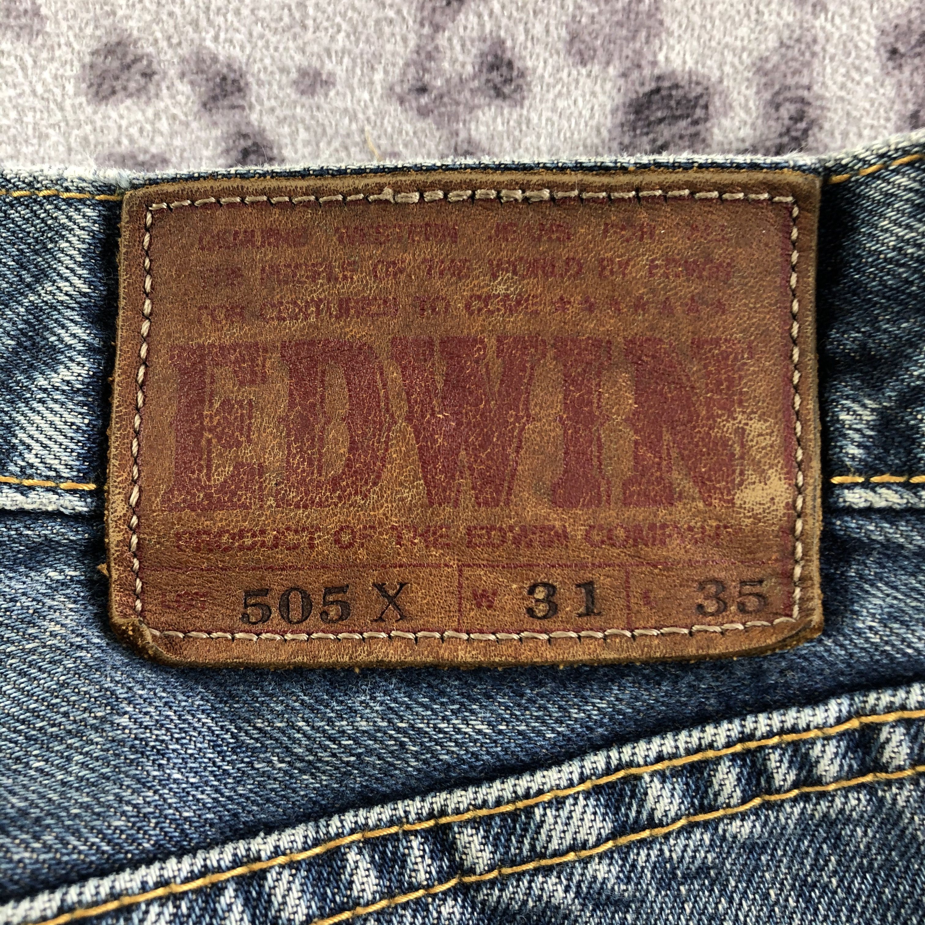 Edwin Vintage Redline Edwin 505 Jeans-JM3521 Size US 31 - 5 Thumbnail