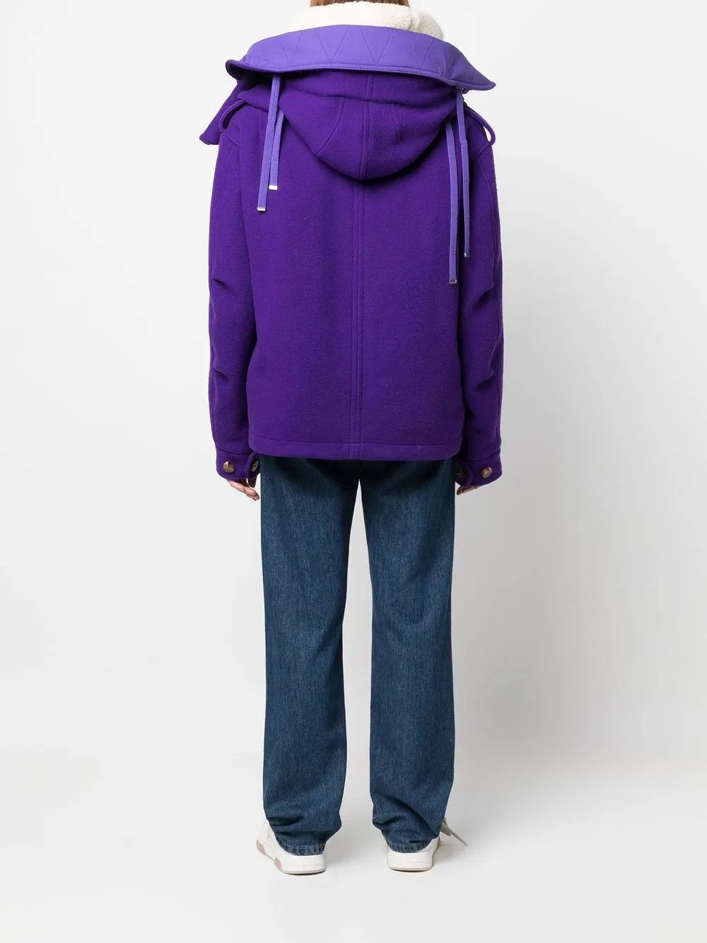 Off-White o1y1125 Hooded Jacket in Purple Size S / US 4 / IT 40 - 3 Thumbnail
