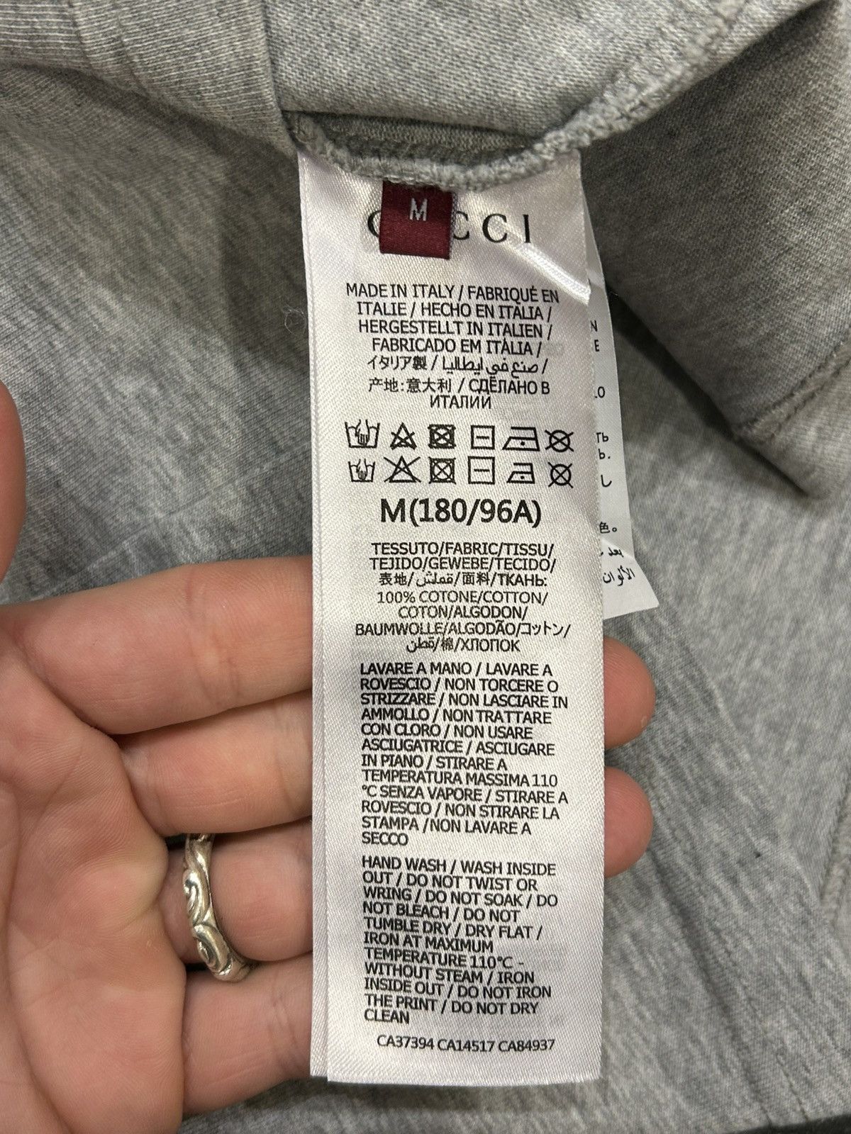 Gucci Gucci Web Logo Tee - Grey Size US M / EU 48-50 / 2 - 4 Thumbnail