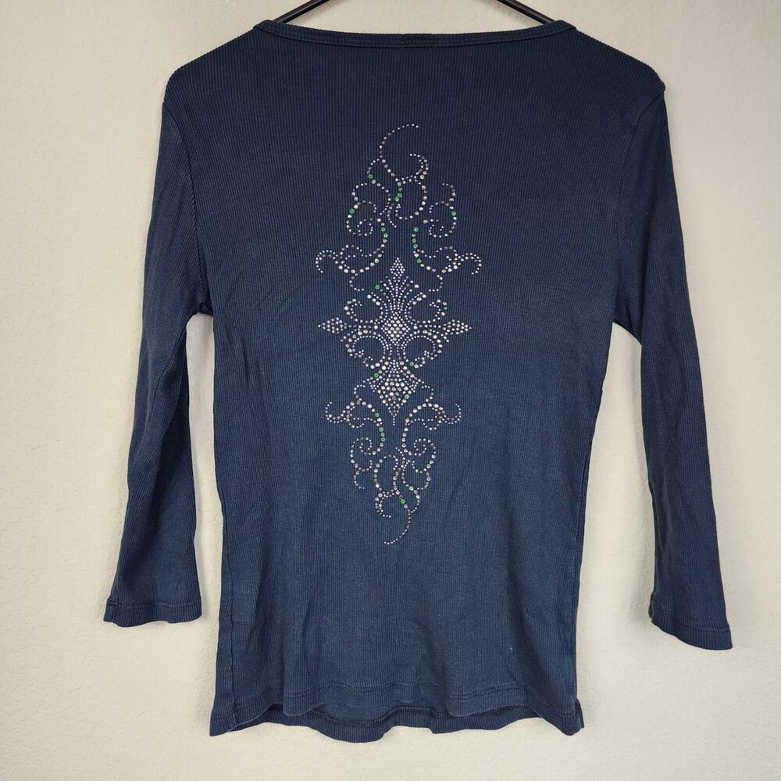 Realtree Reba Small Black Half Sleeve Shirt Top Size S / US 4 / IT 40 - 2 Thumbnail