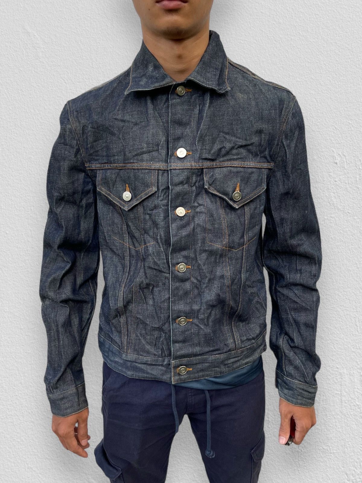 A.P.C. 🔥Vintage A.P.C. Japan Selvedge Denim Trucker Jacket Size US XS / EU 42 / 0 - 1 Thumbnail