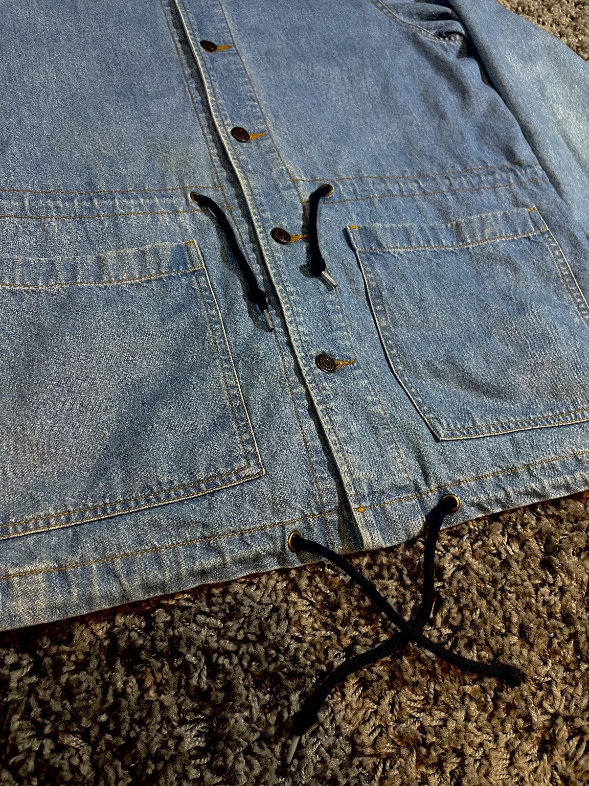 Supreme 2014SS Supreme Hooded Denim Jean Parka Jacket Blue Vintage Size US S / EU 44-46 / 1 - 4 Thumbnail