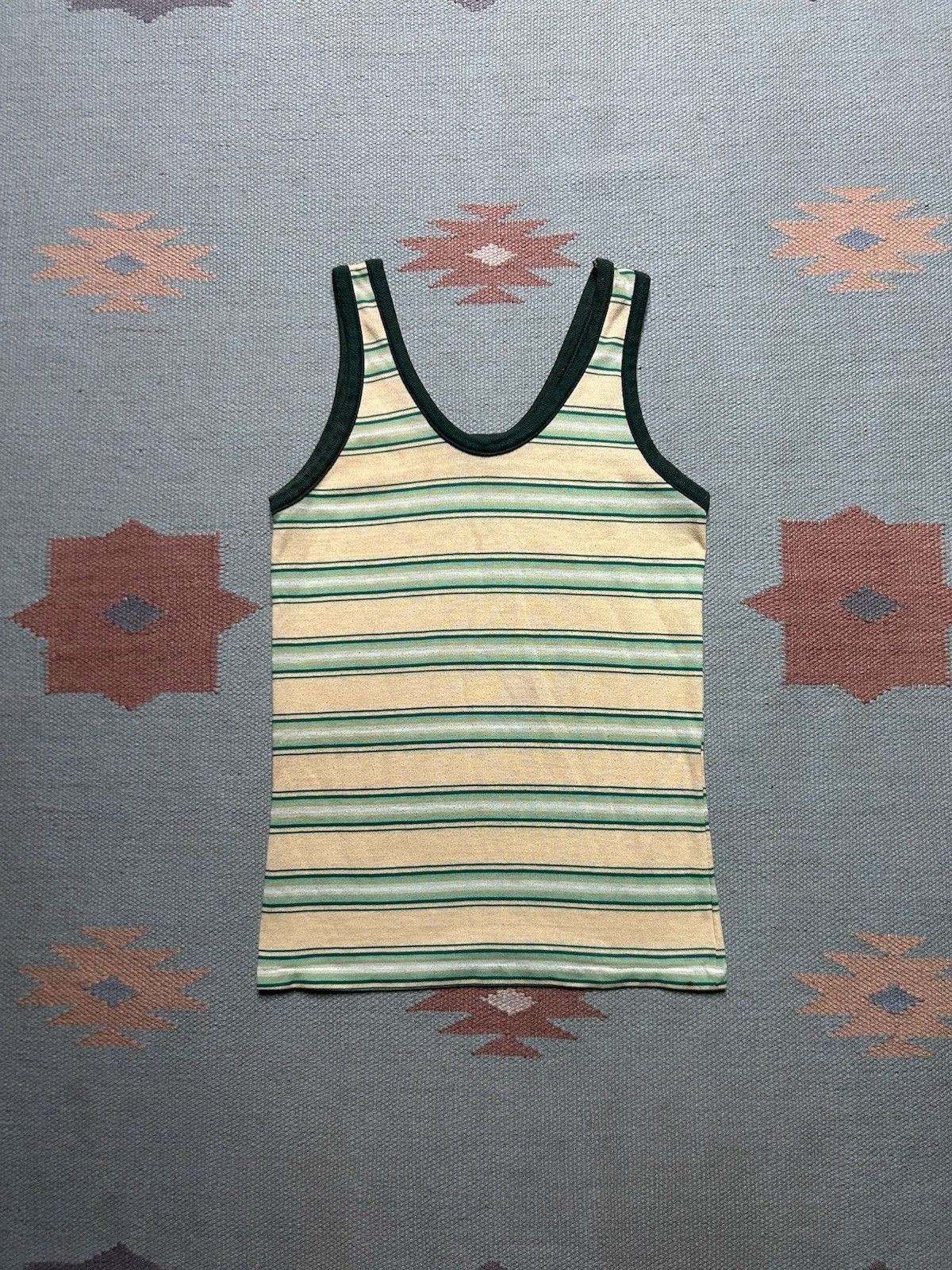 Vintage Vintage 70s striped tank top shirt soft youth kids medium? Size XXS / US 00 / IT 34 - 1 Thumbnail