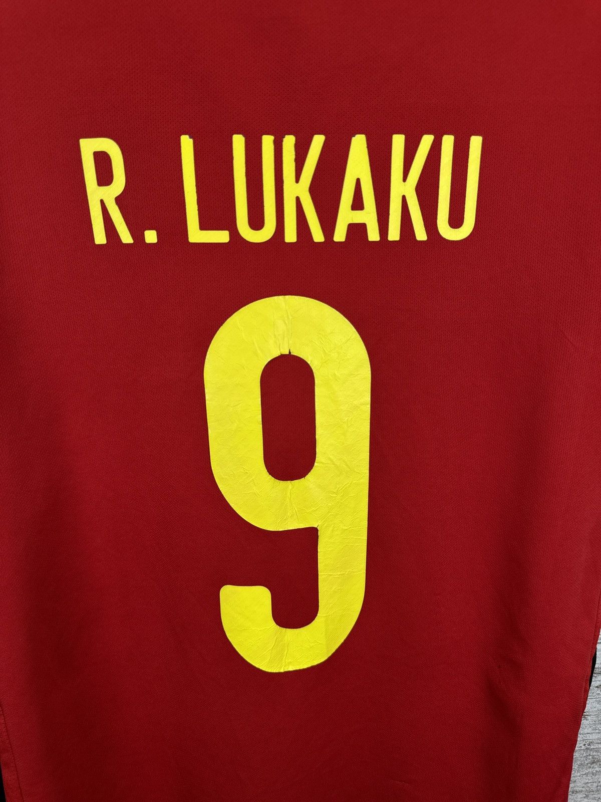 Adidas Mens Vintage Adidas Belgium National Team R. Lukaku T-shirt Size US M / EU 48-50 / 2 - 14 Thumbnail
