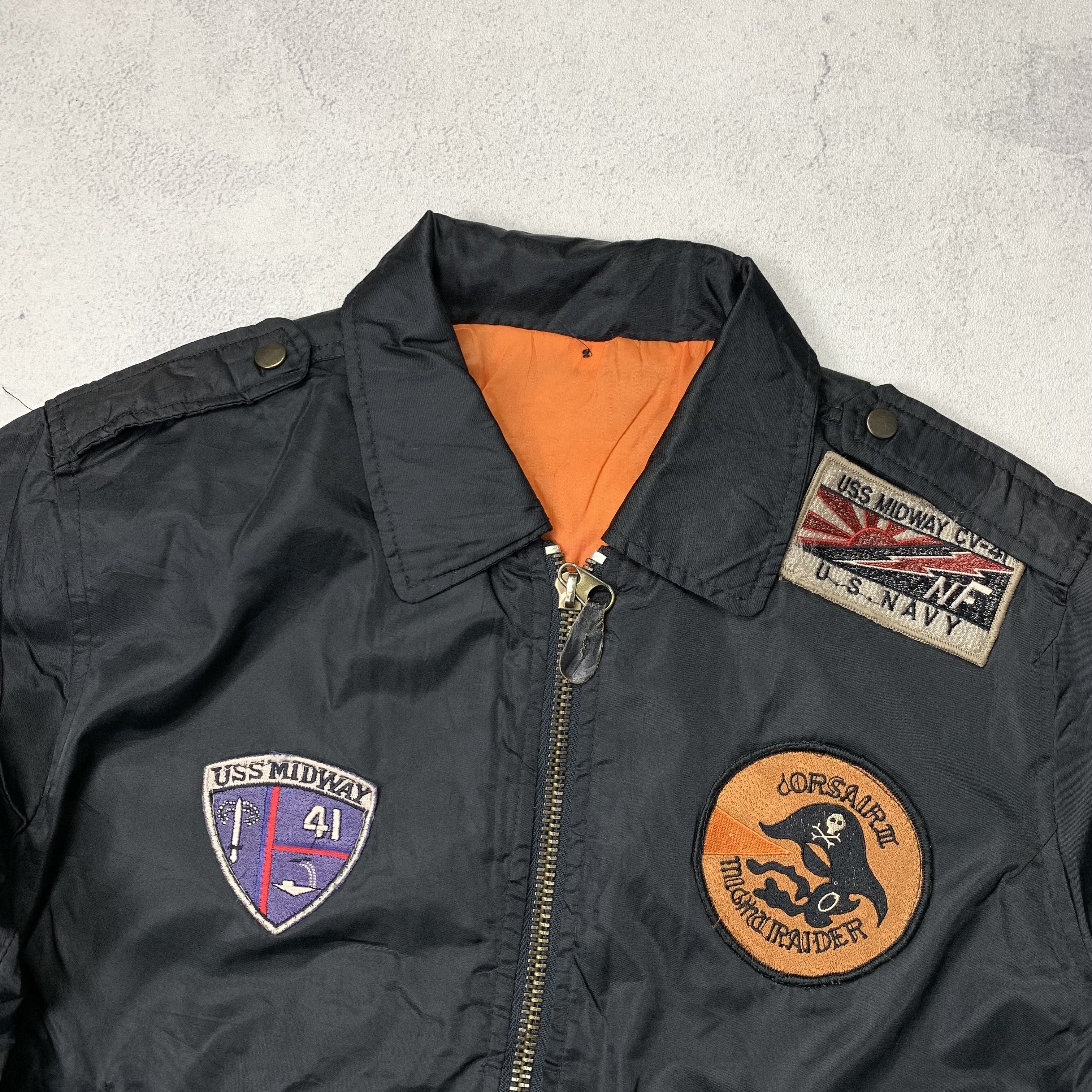 Japanese Brand Vintage Bomber Military Patch Jacket Size US M / EU 48-50 / 2 - 2 Thumbnail