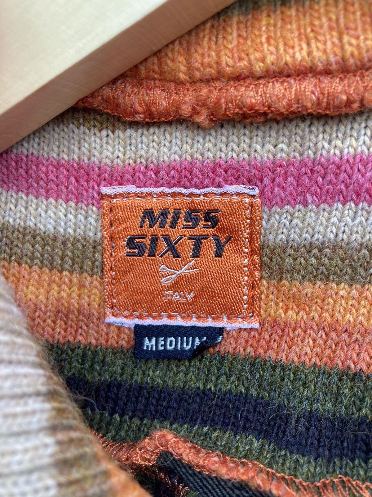 Miss Sixty Miss Sixty 2000’s Italy Denim Distressed Faded Knit Details Size M / US 6-8 / IT 42-44 - 10 Thumbnail