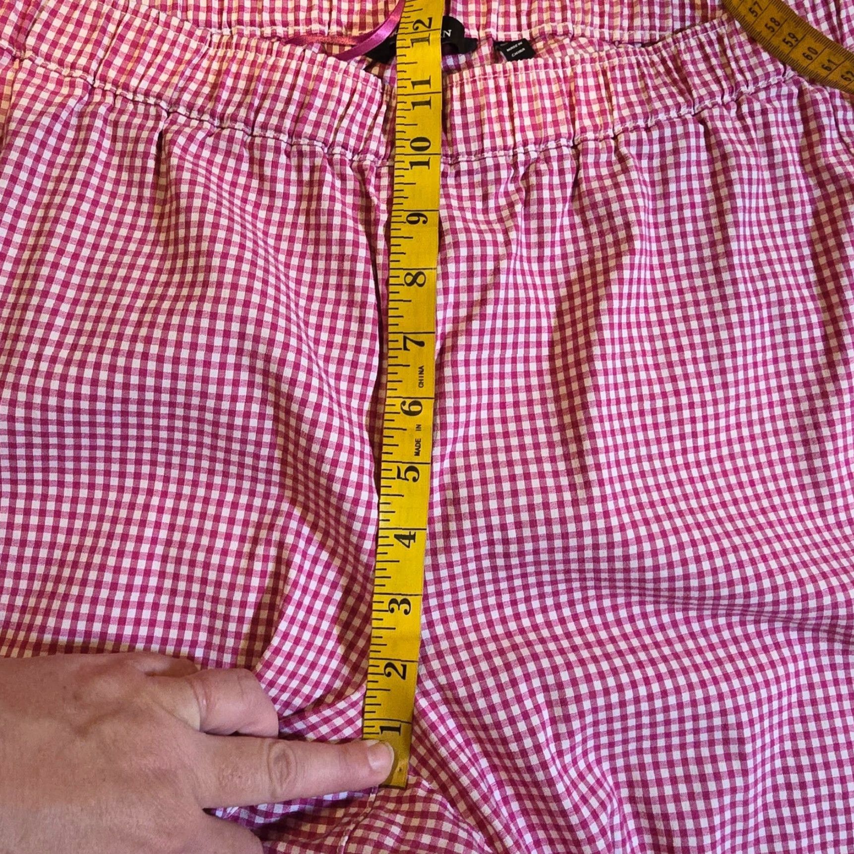 Vintage Ulla Popken Pants Women 16 Pink White Gingham Pull On Tapered Stretch Casual Shirt? Size 38" / US 16 / IT 52 - 6 Thumbnail