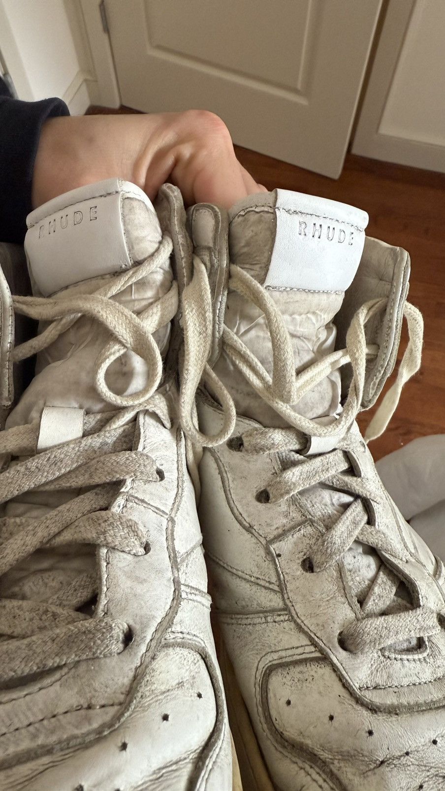White Rhecess Hi Sneakers