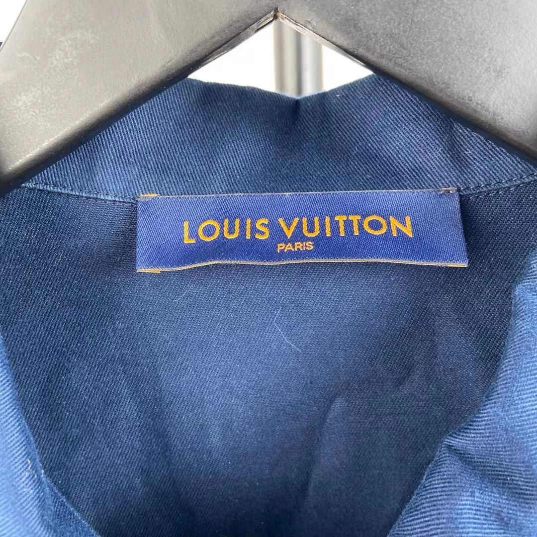 Louis Vuitton Louis Vuitton LV Navy Blue Doll Short Sleeve Shirt Nextarro Size US M / EU 48-50 / 2 - 3 Thumbnail