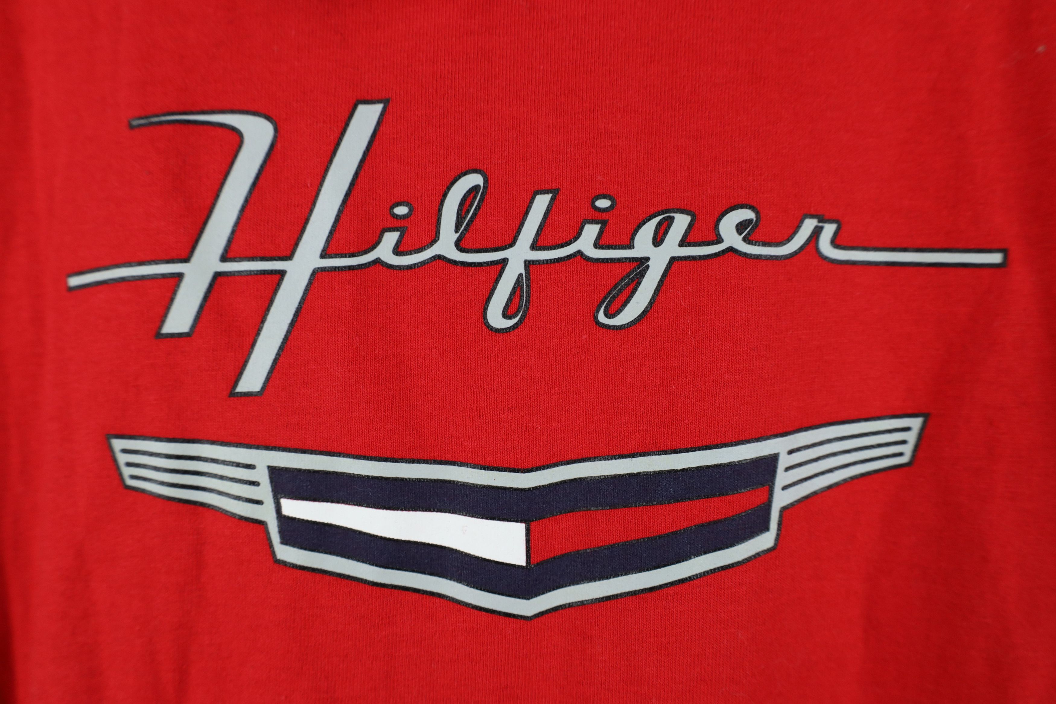 Tommy Hilfiger Deadstock Vintage 90s Tommy Hilfiger Spell Car Logo T-Shirt Size US L / EU 52-54 / 3 - 4 Thumbnail