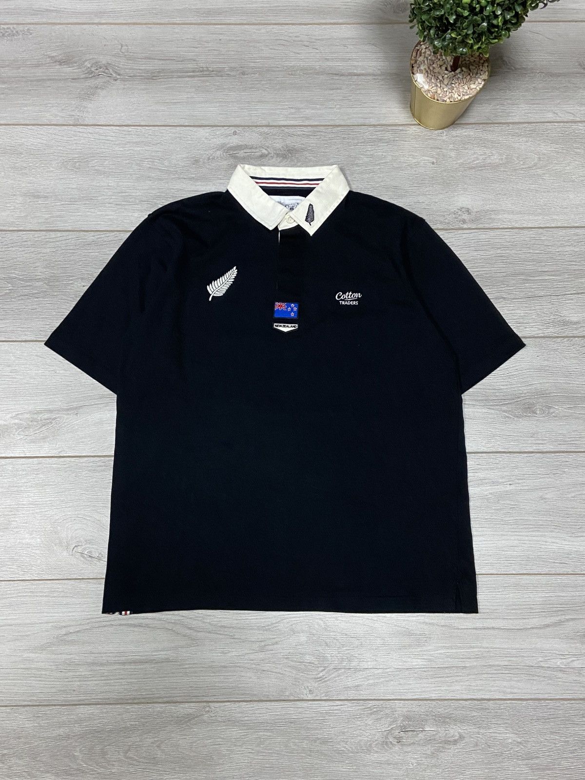 Canterbury of New Zealand × Vintage Vintage New Zealand Rugby Polo Jersey Size US L / EU 52-54 / 3 - 1 Thumbnail