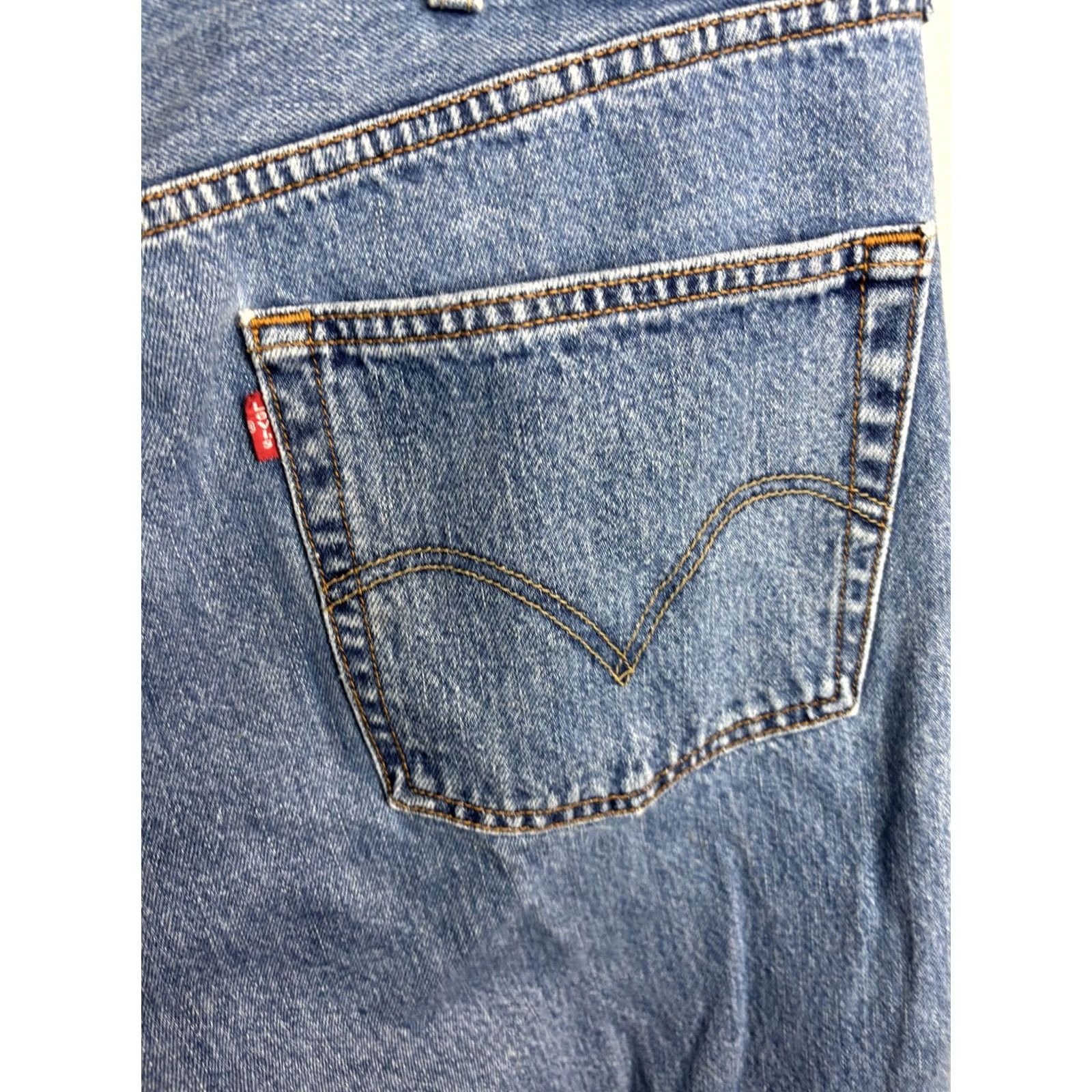Levi's Levi's 501 Jeans Mens 40x30 Blue Button Fly Straight Leg Denim Made Colombia Size US 40 / EU 56 - 2 Thumbnail