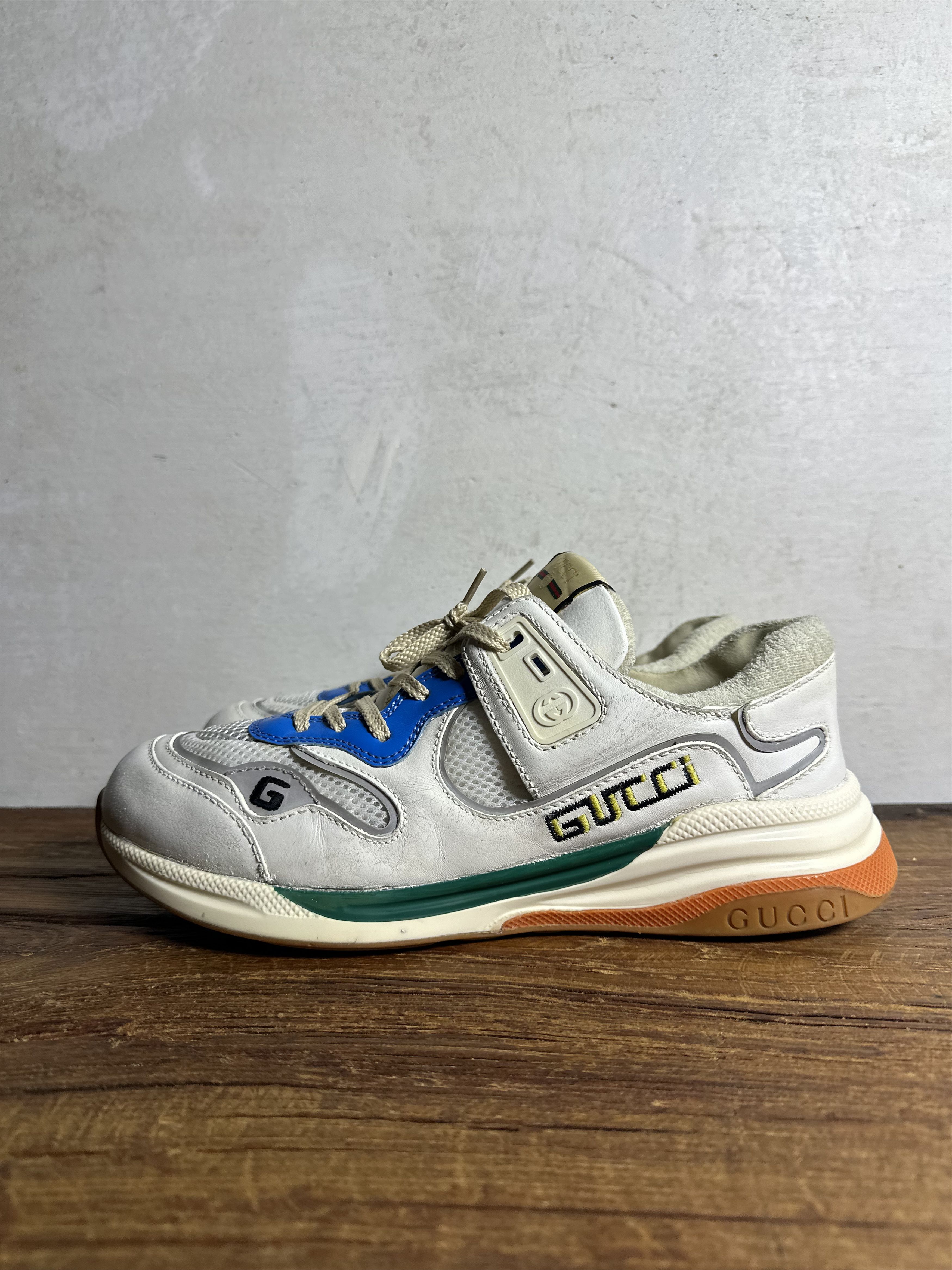 Gucci Gucci Ultrapace Distressed White Sneakers Size US 10 / EU 43 - 3 Thumbnail