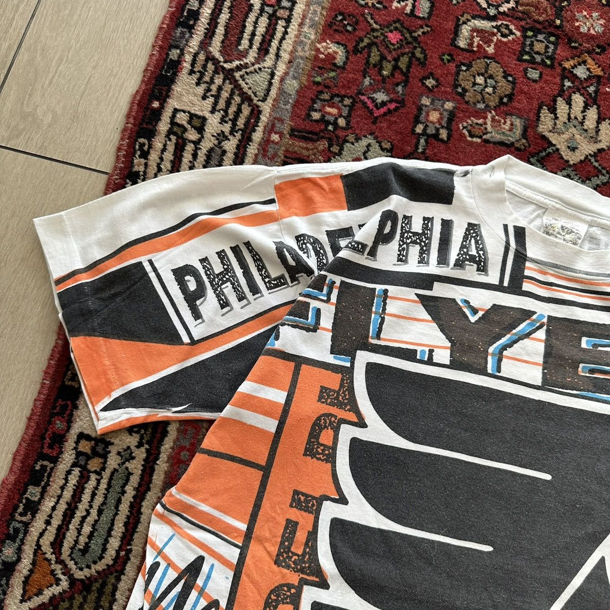 Vintage Vintage 1992 Philadelphia Flyers All Over Print Tee XL NHL Size US XL / EU 56 / 4 - 4 Thumbnail