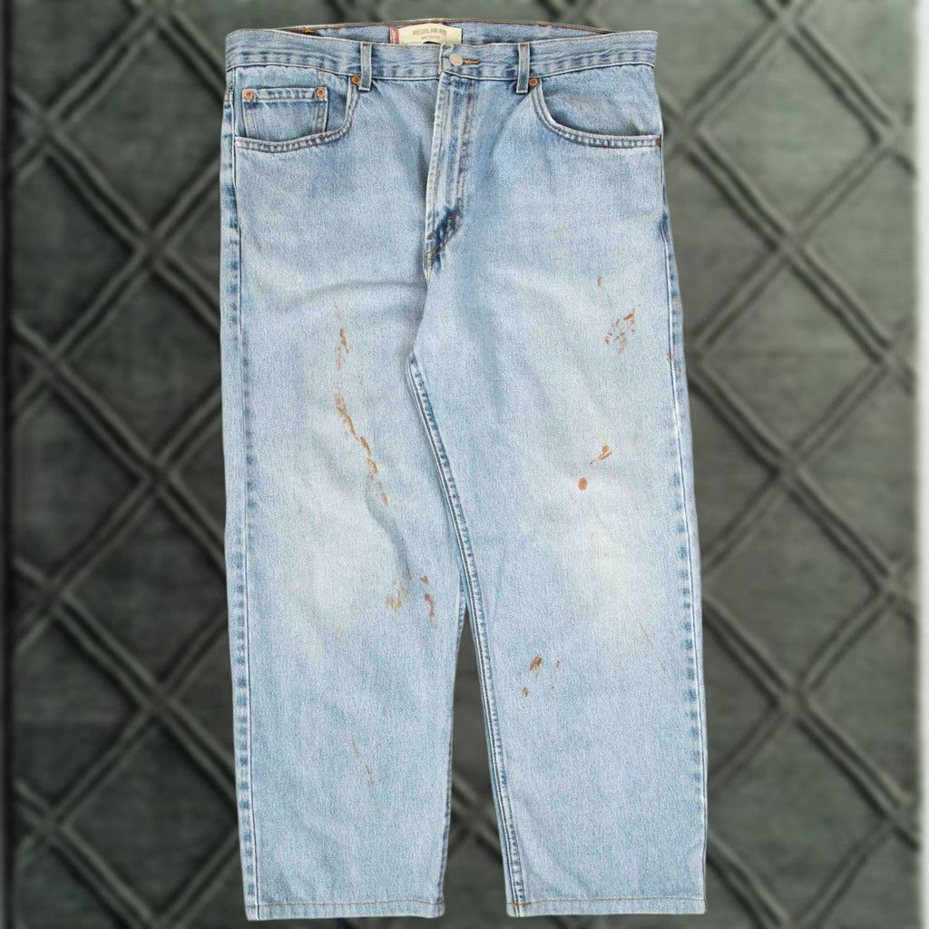 Levi's VINTAGE Levi's 505 Straight Fit Painter Jeans Mens Light Blue Denim Size US 36 / EU 52 - 1 Thumbnail
