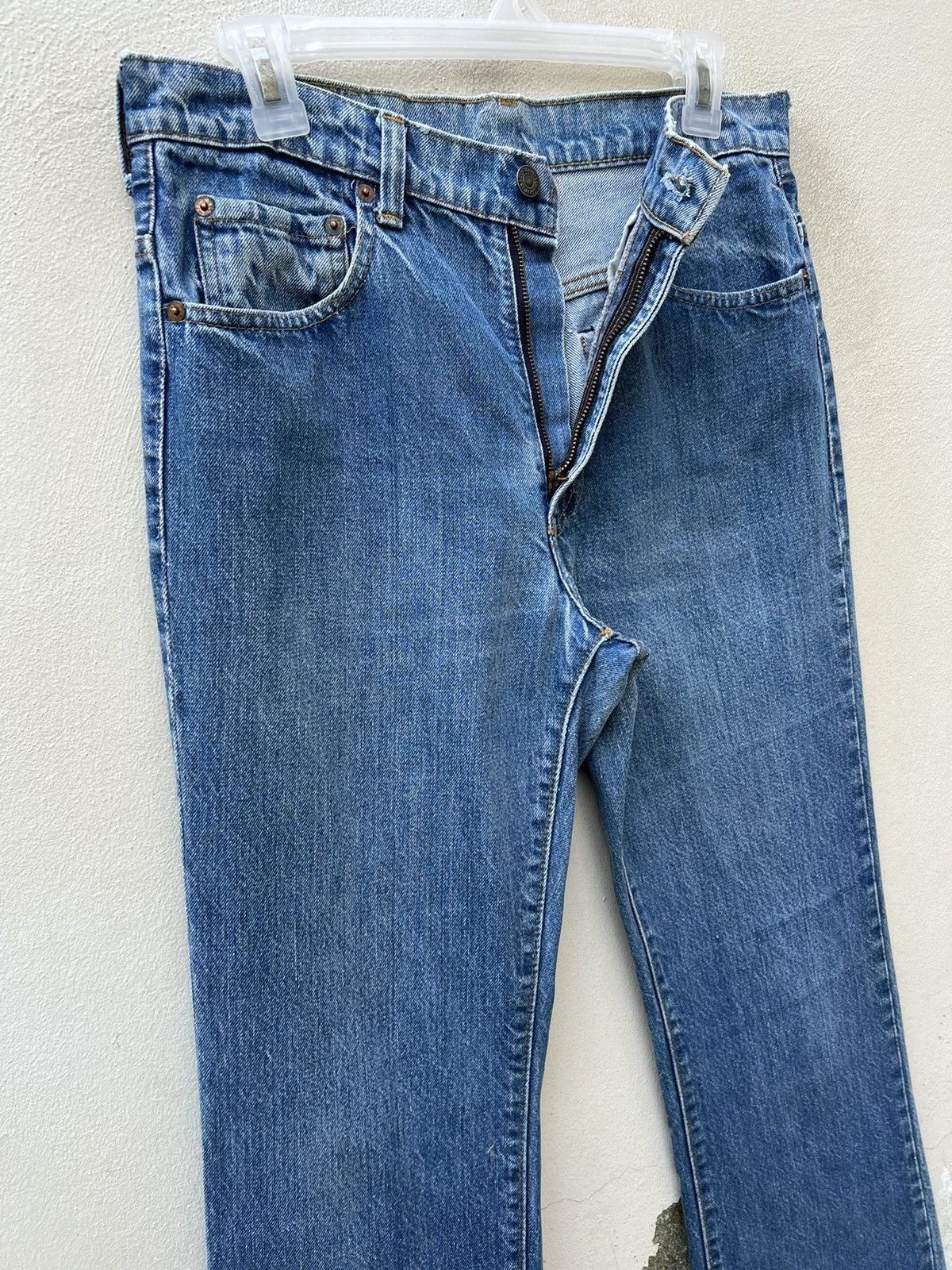 Levi's VTG 70s Levi’s 517 42 Talon Faded Blue Denim Bootcut Jeans Size US 31 - 8 Thumbnail