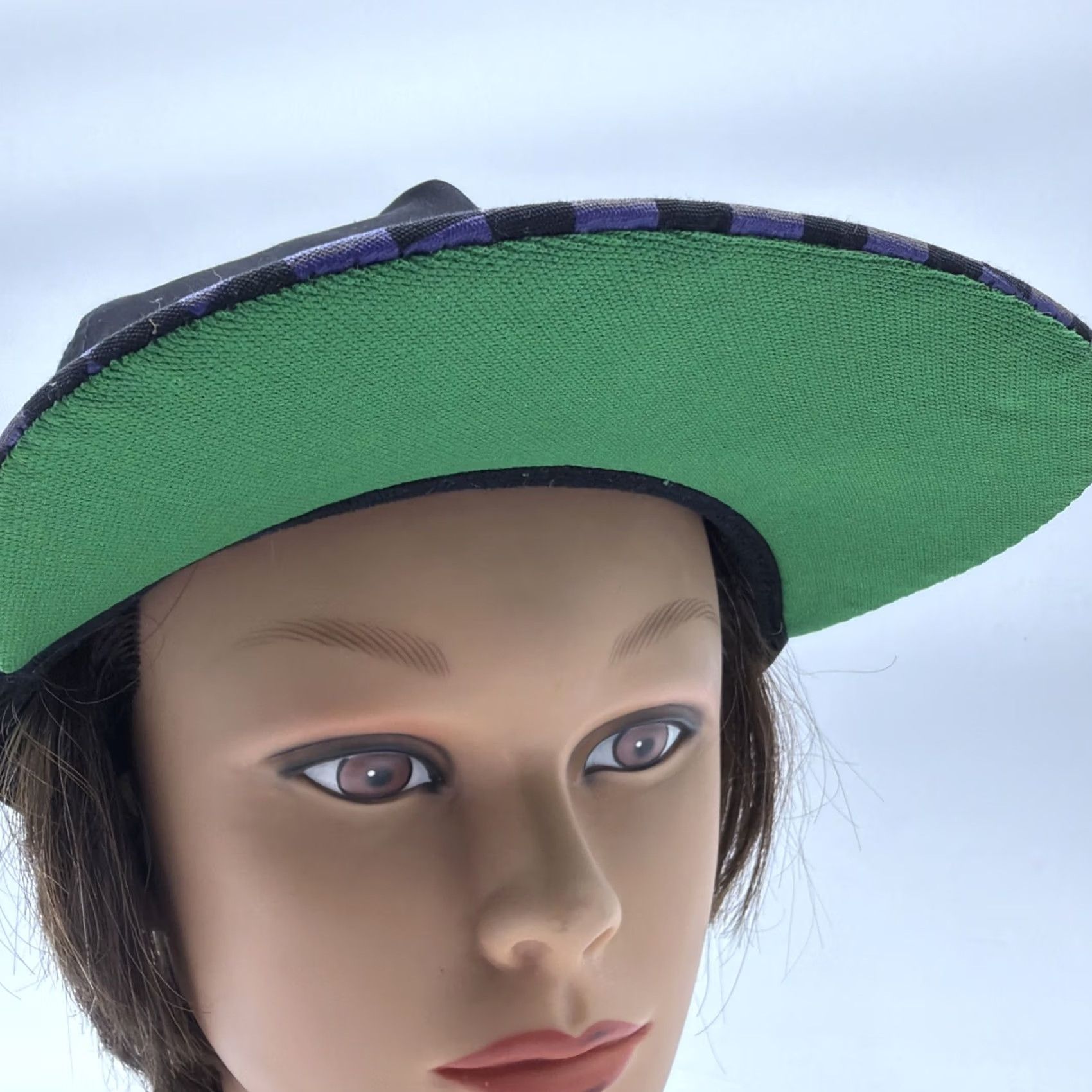 Vintage VINTAGE TRW Hat COMMERCIAL STEERING Black Purple Checkered Flag Bill Snapback Unisex Adults One Size Black Sports Snapback Mens Womens Boys Girls Size ONE SIZE - 3 Thumbnail