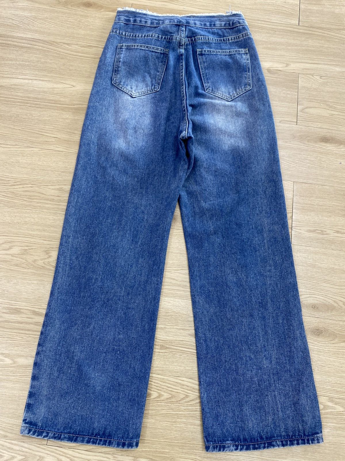 Japanese Brand Japanese Brand Distressed Acid Blue Wash Style Jeans Size US 28 / EU 44 - 3 Thumbnail