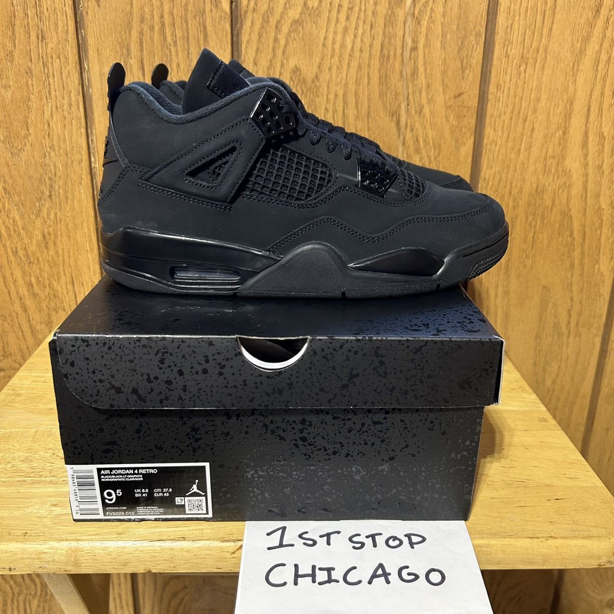 Jordan Brand Nike Air Jordan 4 Retro 2025 Black Cat FV5029-010 9.5 NEW Size US 9.5 / EU 42-43 - 1 Thumbnail