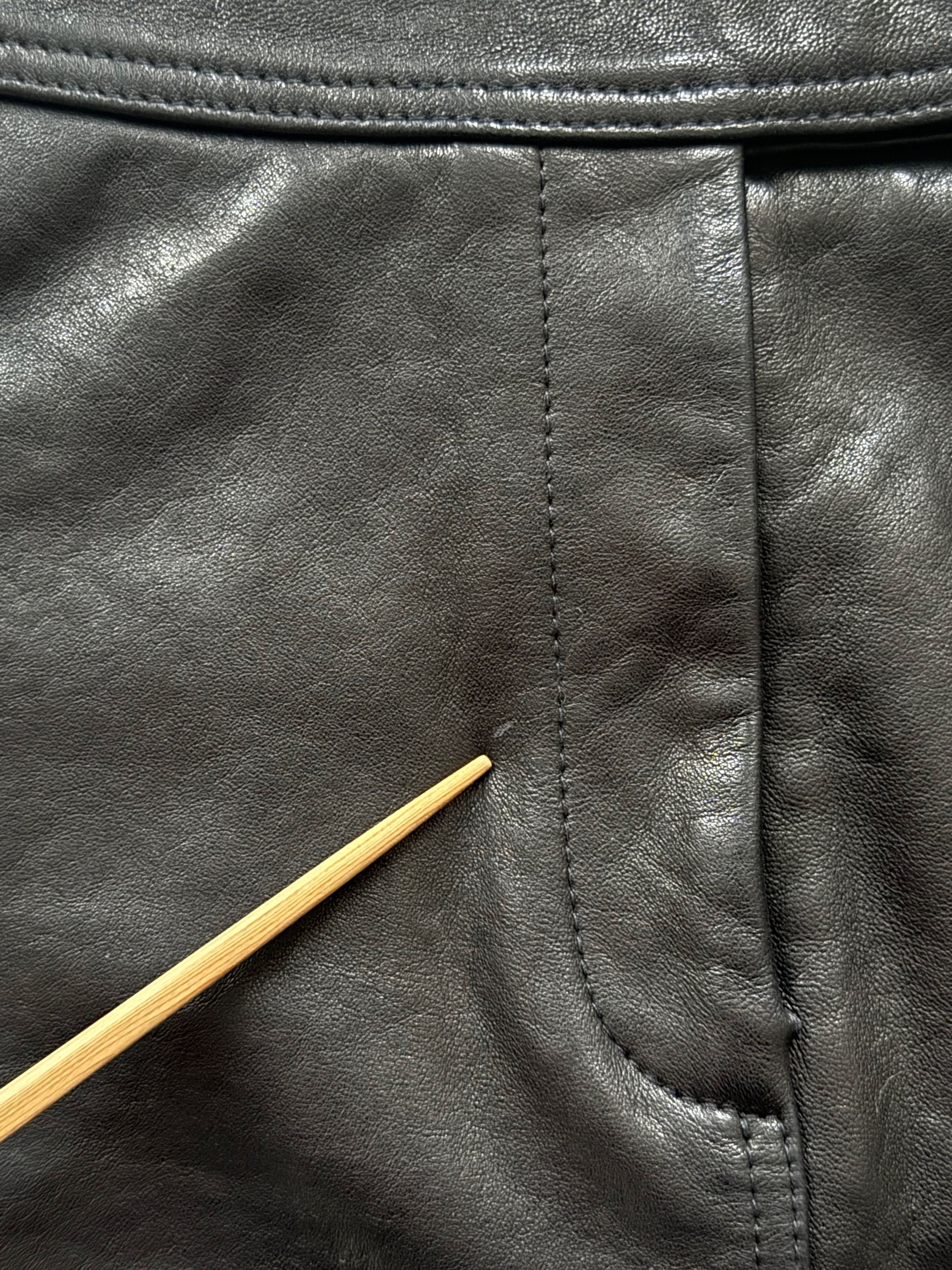 KHAITE Khaite Soft Leather Mini Skirt Size 30" / US 8 / IT 44 - 8 Thumbnail