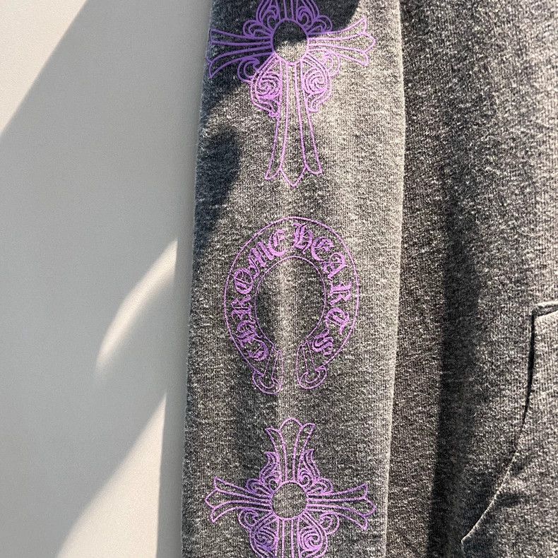 Chrome Hearts Chrome Hearts Grey Arms Purple Tri-Element T-Bar Hoodie Size US S / EU 44-46 / 1 - 2 Thumbnail