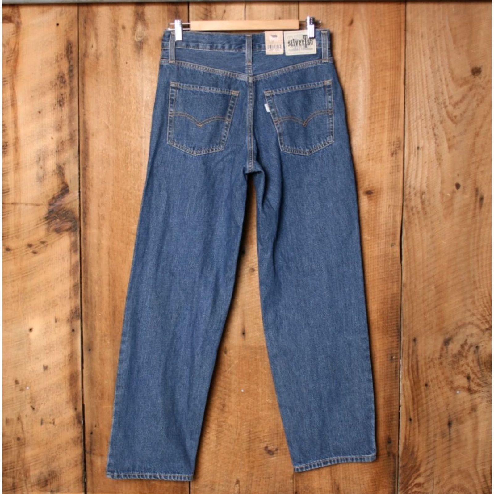 Levi's LEVI'S Silvertab '94 Baggy Jeans Women 28x31 Denim Blue Baggy Women's Size 28 Inseam 30 Slim Zip Closure Yk 1990s Size 28" / US 6 / IT 42 - 3 Thumbnail