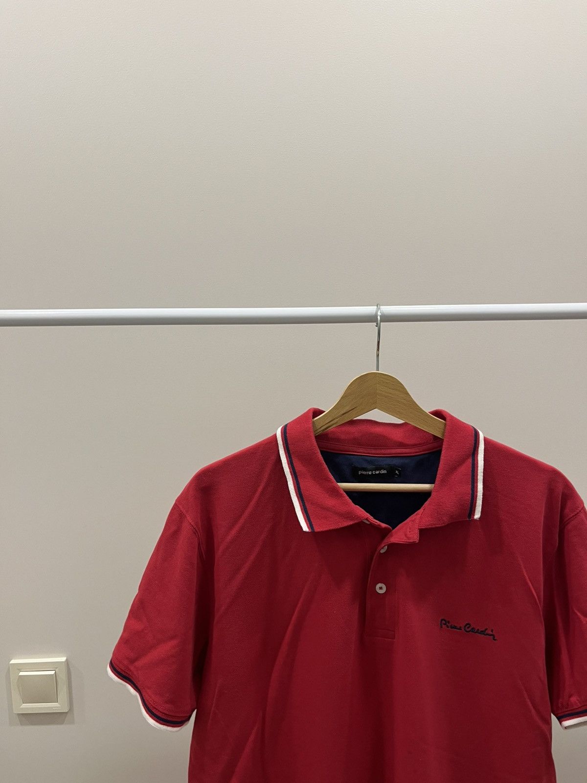 Vintage Pierre Cardin VINTAGE Red Textured Stripes Polo Shirt Sz XL Size US XL / EU 56 / 4 - 2 Thumbnail