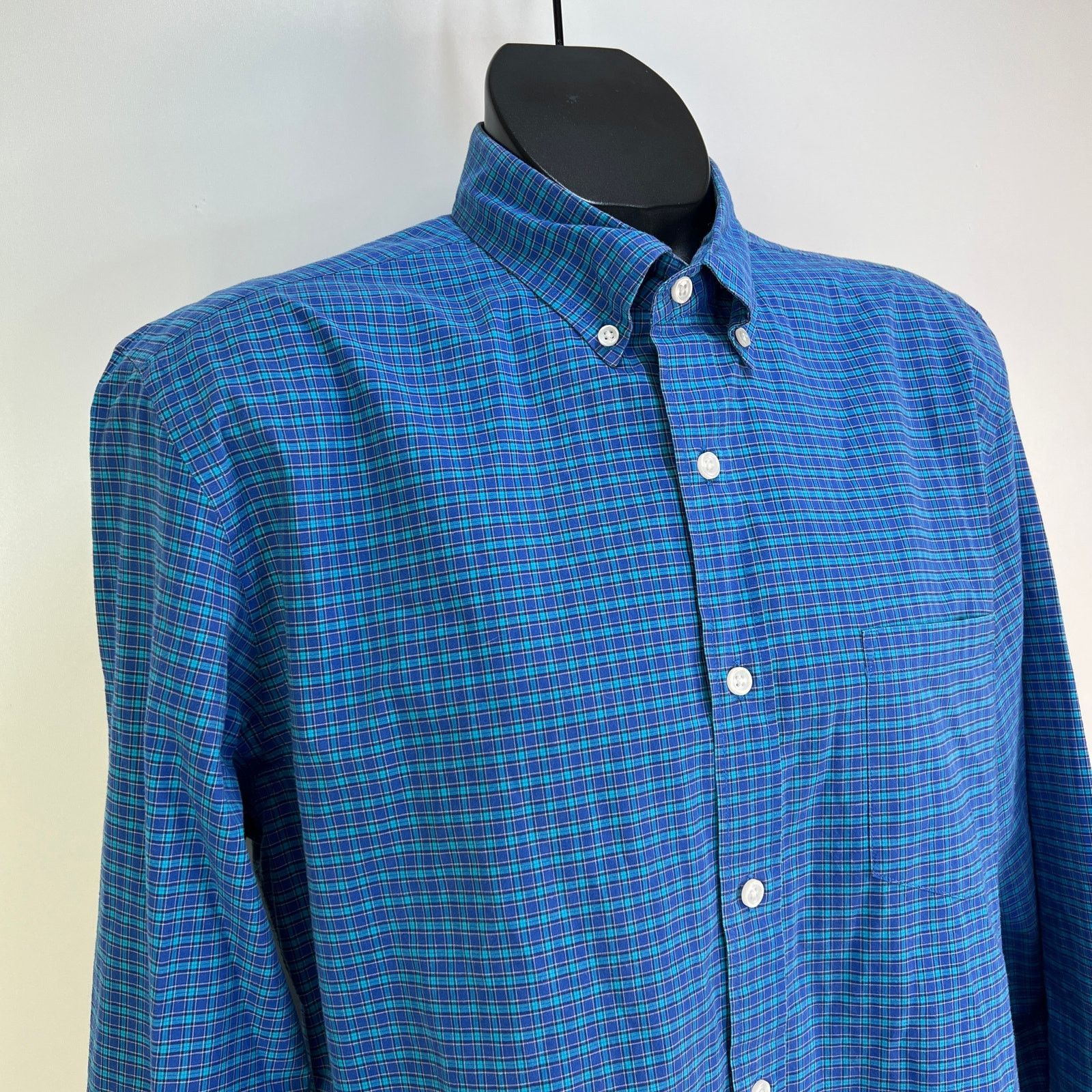 J.Crew J. Crew Blue Plaid Button Up Shirt Long Sleeve Size US L / EU 52-54 / 3 - 2 Thumbnail