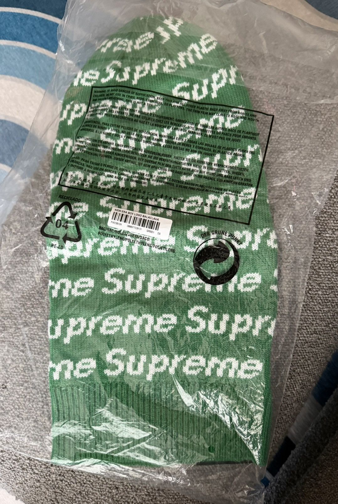 New Era × Supreme Supreme x New Era Box Logo Balaclava Size ONE SIZE - 4 Thumbnail