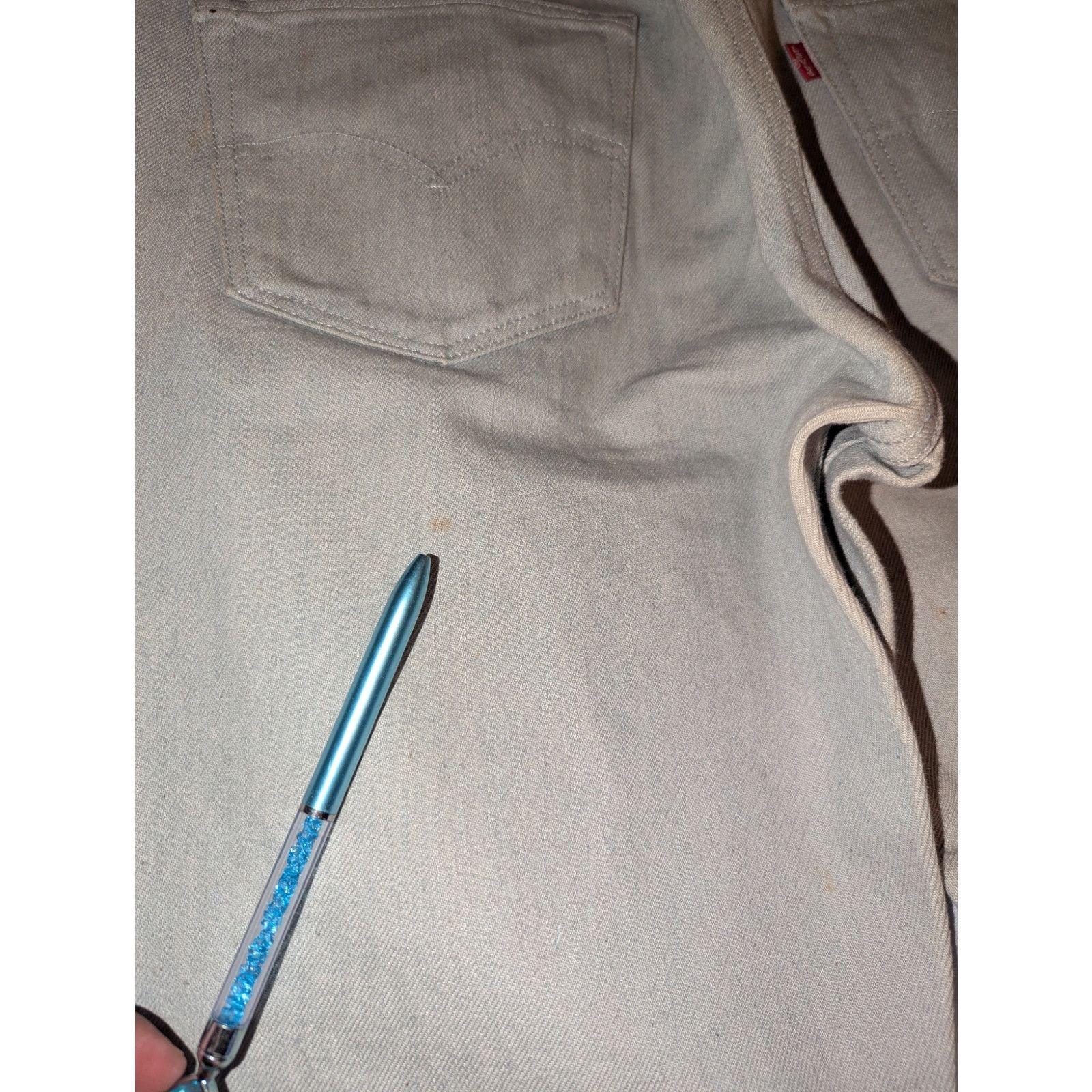 Evisu × Levi's × Seven 7 Levi's 501 Shrink to Fit Raw Denim Jeans 34-32 Light Gray Size US 34 / EU 50 - 3 Thumbnail