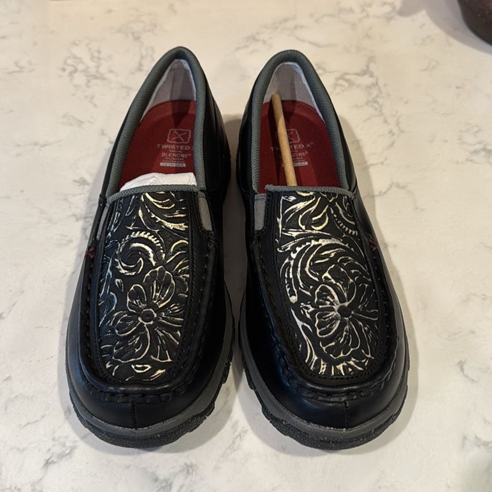 Twisted X Twisted X Floral Tooled Driving Moccasins leather size 9.5 Size US 9.5 / IT 39.5 - 4 Thumbnail