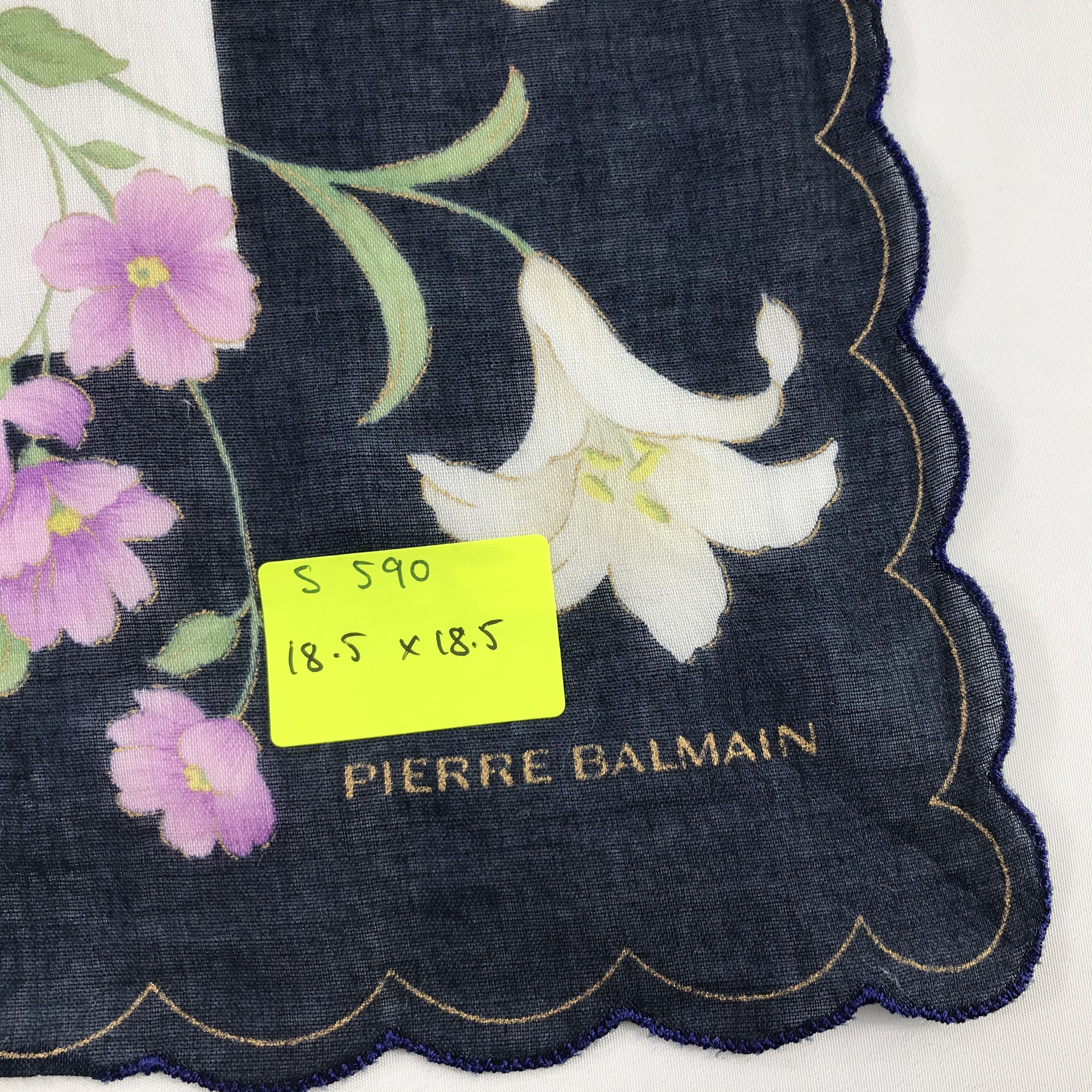 Pierre Balmain × Vintage Pierre Balmain Bandana / Handkerchief / Neckerchief - S590 Size ONE SIZE - 5 Thumbnail