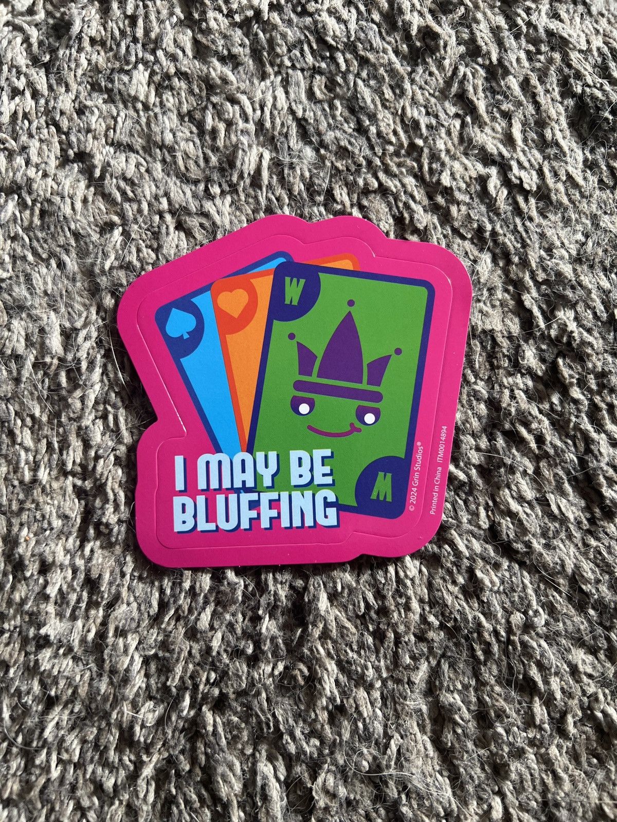 Hypebeast 2024 Grin Studios I May Be Bluffing Sticker Size ONE SIZE - 1 Thumbnail