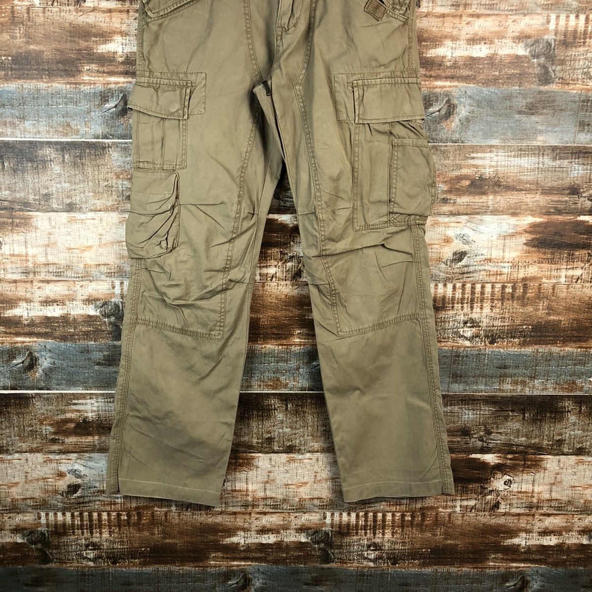 Japanese Brand Surplus Brown Cargo tactical Multipocket Pants #A2567 Size US 30 / EU 46 - 3 Thumbnail
