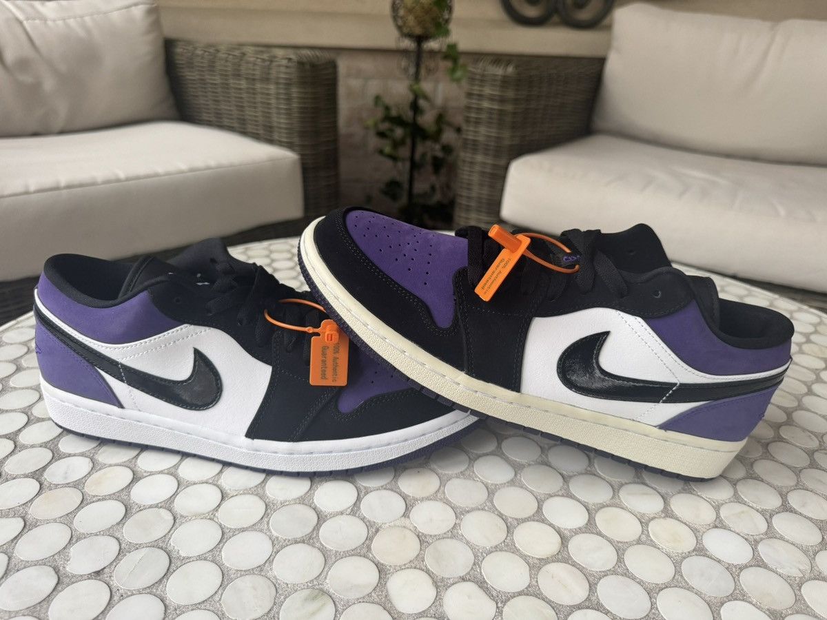 Jordan Brand Mismatched Sizes 10 Left 9.5 Right Jordan 1 Low Court Purple Size US 9.5 / EU 42-43 - 8 Thumbnail