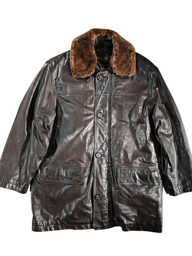 Yves Saint Laurent YSL leather jacket vintage Size US M / EU 48-50 / 2 - 1 Thumbnail