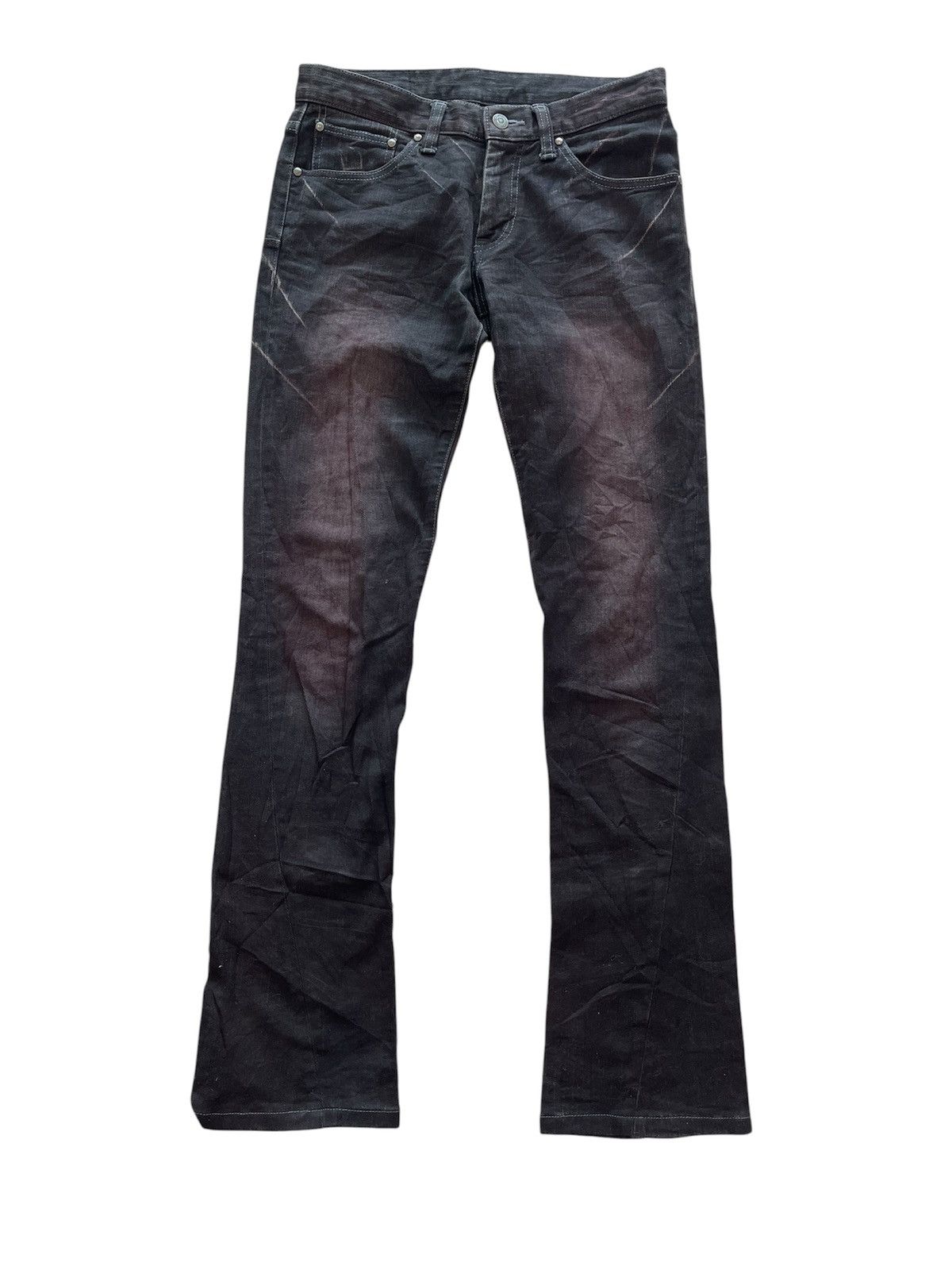Tornado Mart Tornado Mart Flare Japan Honeycomb black Jeans | Grailed