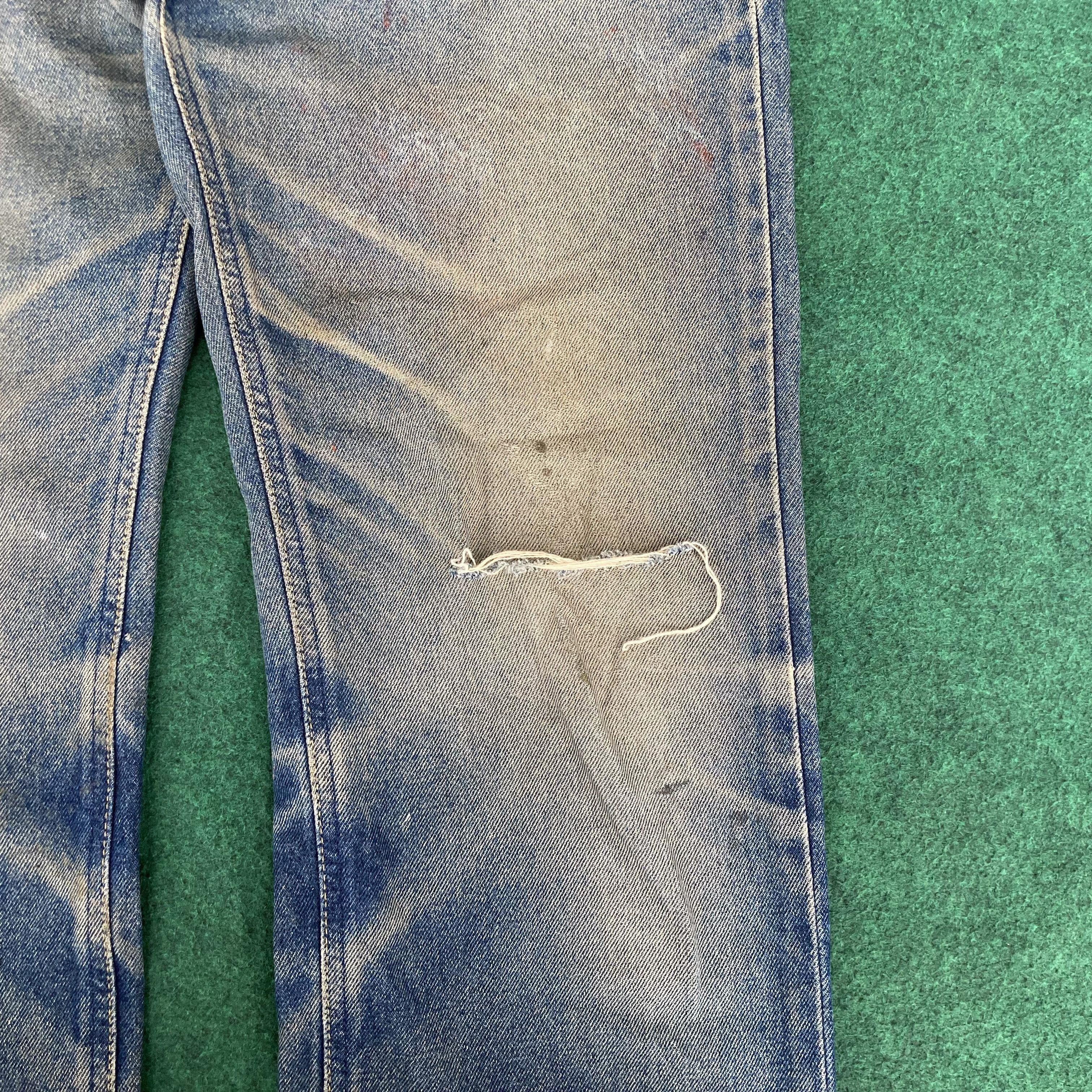Lee Vintage Lee Faded Distressed Ripped Sz 30 Denim Jeans Size US 30 / EU 46 - 9 Thumbnail
