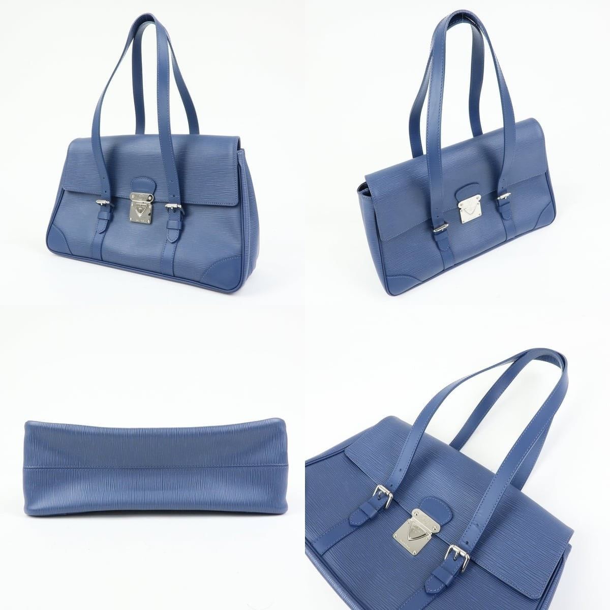 Louis Vuitton Louis Vuitton Epi Segur MM Shoulder Bag Blue Size ONE SIZE - 3 Thumbnail