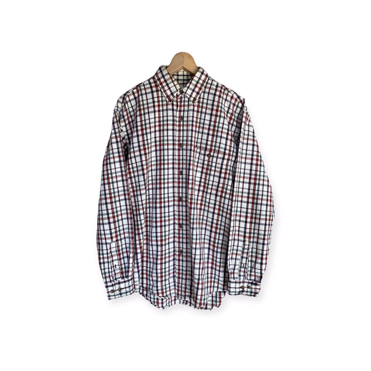 Eddie Bauer Japanese Brand Eddie Bauer Plaid Tartan Flannel Shirt Size US L / EU 52-54 / 3 - 1 Thumbnail