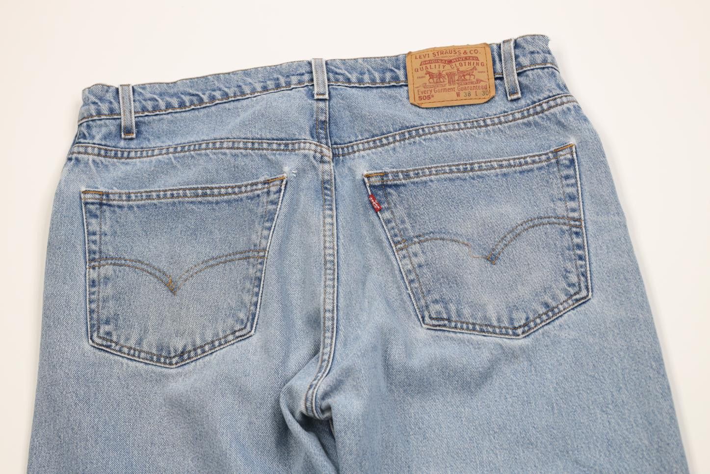 Levi's Vintage 90s Levis 505 Regular Fit Straight Leg Denim Jeans Size US 38 / EU 54 - 11 Thumbnail