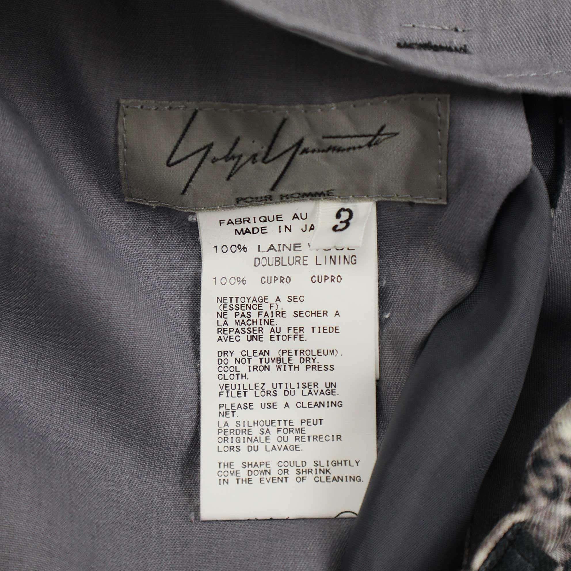 Yohji Yamamoto Yohji Yamamoto Pour Homme 16AW Transfer Print Easy Pants Size US 40 / EU 56 - 3 Thumbnail