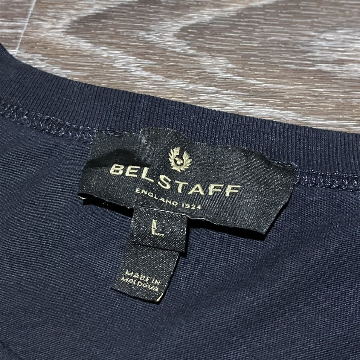 Belstaff BELSTAFF 1924 Chest Logo Print Navy Cotton Slim Fit T-shirt Size US M / EU 48-50 / 2 - 5 Thumbnail
